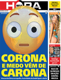 Capa do jornal Meia Hora 31/01/2020