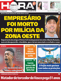 Capa do jornal Meia Hora 01/10/2021