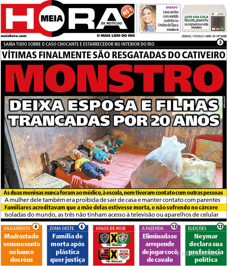 Jogo da família verde e rosa Jornal MEIA HORA - Geral