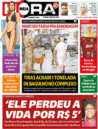 Capa do jornal Meia Hora 12/08/2022