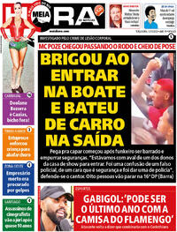 Capa do jornal Meia Hora 12/12/2023