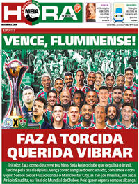 Capa do jornal Meia Hora 22/12/2023