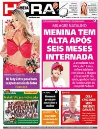 Capa do jornal Meia Hora 24/12/2023