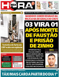 Capa do jornal Meia Hora 29/12/2023
