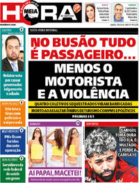 Capa do jornal Meia Hora 18/05/2024