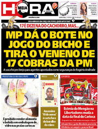 Capa do jornal Meia Hora 21/03/2024