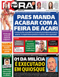 Capa do jornal Meia Hora 23/01/2024