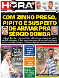 Capa do jornal Meia Hora 24/01/2024