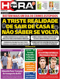 Capa do jornal Meia Hora 24/02/2024