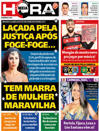 Capa do jornal Meia Hora 27/01/2024