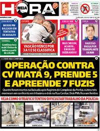 Capa do jornal Meia Hora 28/02/2024