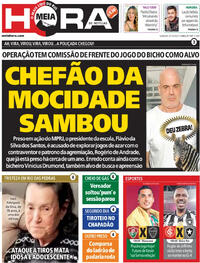 Capa do jornal Meia Hora 04/10/2025