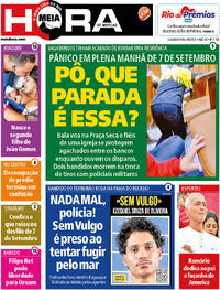 Capa do jornal Meia Hora 08/09/2025