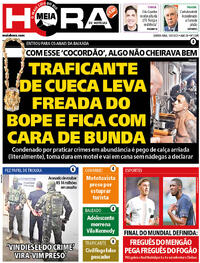 Capa do jornal Meia Hora 10/07/2025