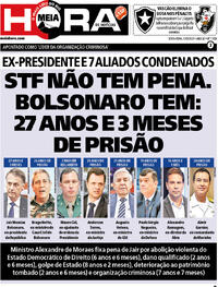 Capa do jornal Meia Hora 12/09/2025