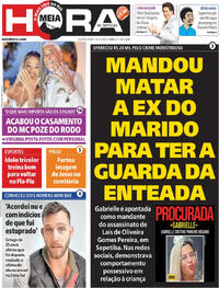 Capa do jornal Meia Hora 12/11/2025