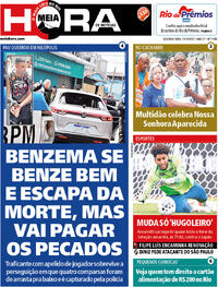 Capa do jornal Meia Hora 13/10/2025