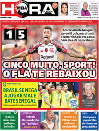 Capa do jornal Meia Hora 16/11/2025