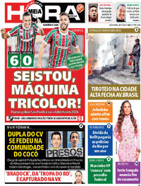 Capa do jornal Meia Hora 28/11/2025