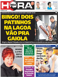 Capa do jornal Meia Hora 30/09/2025