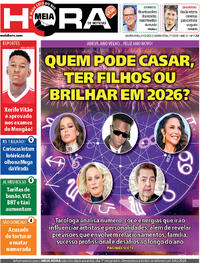 Capa do jornal Meia Hora 31/12/2025