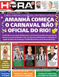 Capa do jornal Meia Hora 03/01/2026