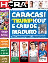 Capa do jornal Meia Hora 04/01/2026