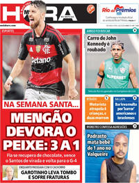 Capa do jornal Meia Hora 06/04/2026
