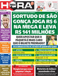 Capa do jornal Meia Hora 07/02/2026