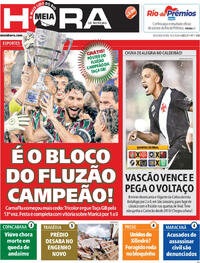 Capa do jornal Meia Hora 09/02/2026