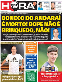 Capa do jornal Meia Hora 10/03/2026