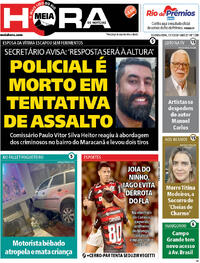 Capa do jornal Meia Hora 12/01/2026