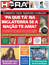 Capa do jornal Meia Hora 13/01/2026