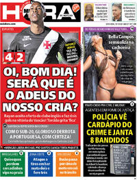 Capa do jornal Meia Hora 16/01/2026