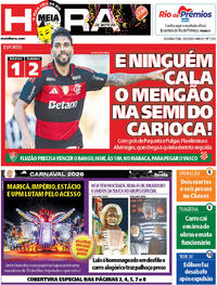 Capa do jornal Meia Hora 16/02/2026