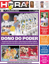 Capa do jornal Meia Hora 18/02/2026