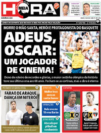 Capa do jornal Meia Hora 18/04/2026