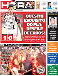 Capa do jornal Meia Hora 20/02/2026