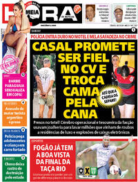 Capa do jornal Meia Hora 28/02/2026