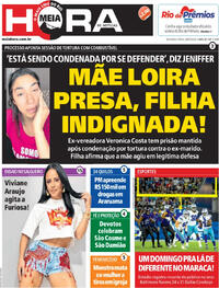 Capa do jornal Meia Hora 28/09/2026