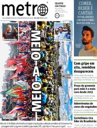 Capa do jornal Metro Jornal São Paulo 02/05/2022
