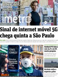 Capa do jornal Metro Jornal São Paulo 02/08/2022