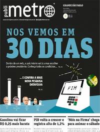 Capa do jornal Metro Jornal São Paulo 02/09/2022