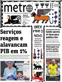 Capa do jornal Metro Jornal São Paulo 03/06/2022