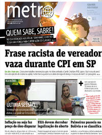 Capa do jornal Metro Jornal São Paulo 04/05/2022