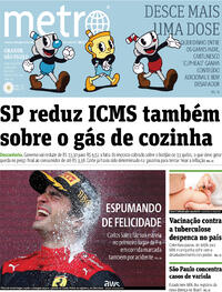 Capa do jornal Metro Jornal São Paulo 04/07/2022
