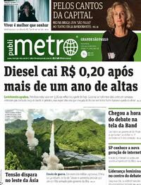 Capa do jornal Metro Jornal São Paulo 05/08/2022