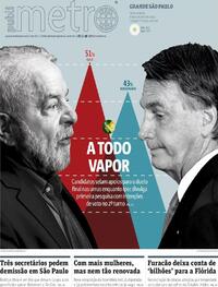 Capa do jornal Metro Jornal São Paulo 06/10/2022