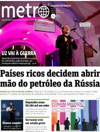 Capa do jornal Metro Jornal São Paulo 09/05/2022