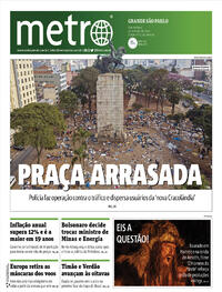 Capa do jornal Metro Jornal São Paulo 12/05/2022